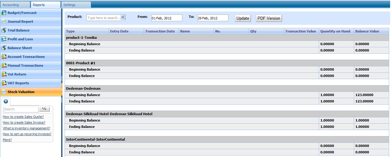 Stock Valuation
