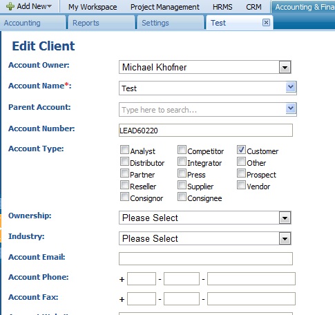 Customer Edit