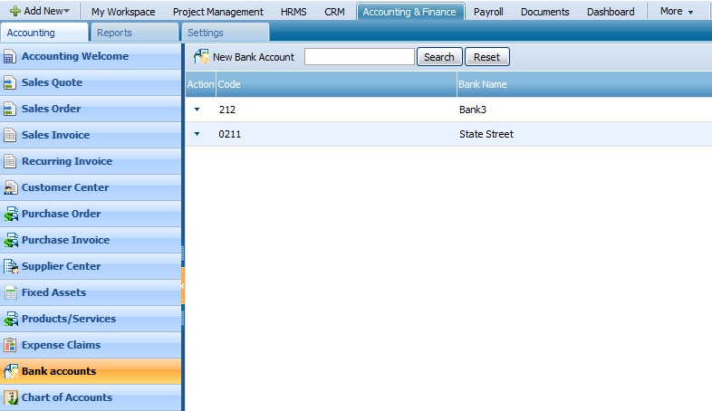 Expense/Report Claims Bank Account